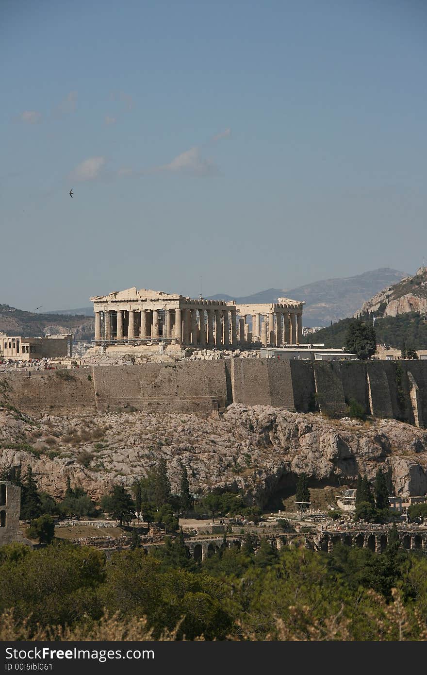 View of Acropolis - parthenon in athens greece. View of Acropolis - parthenon in athens greece