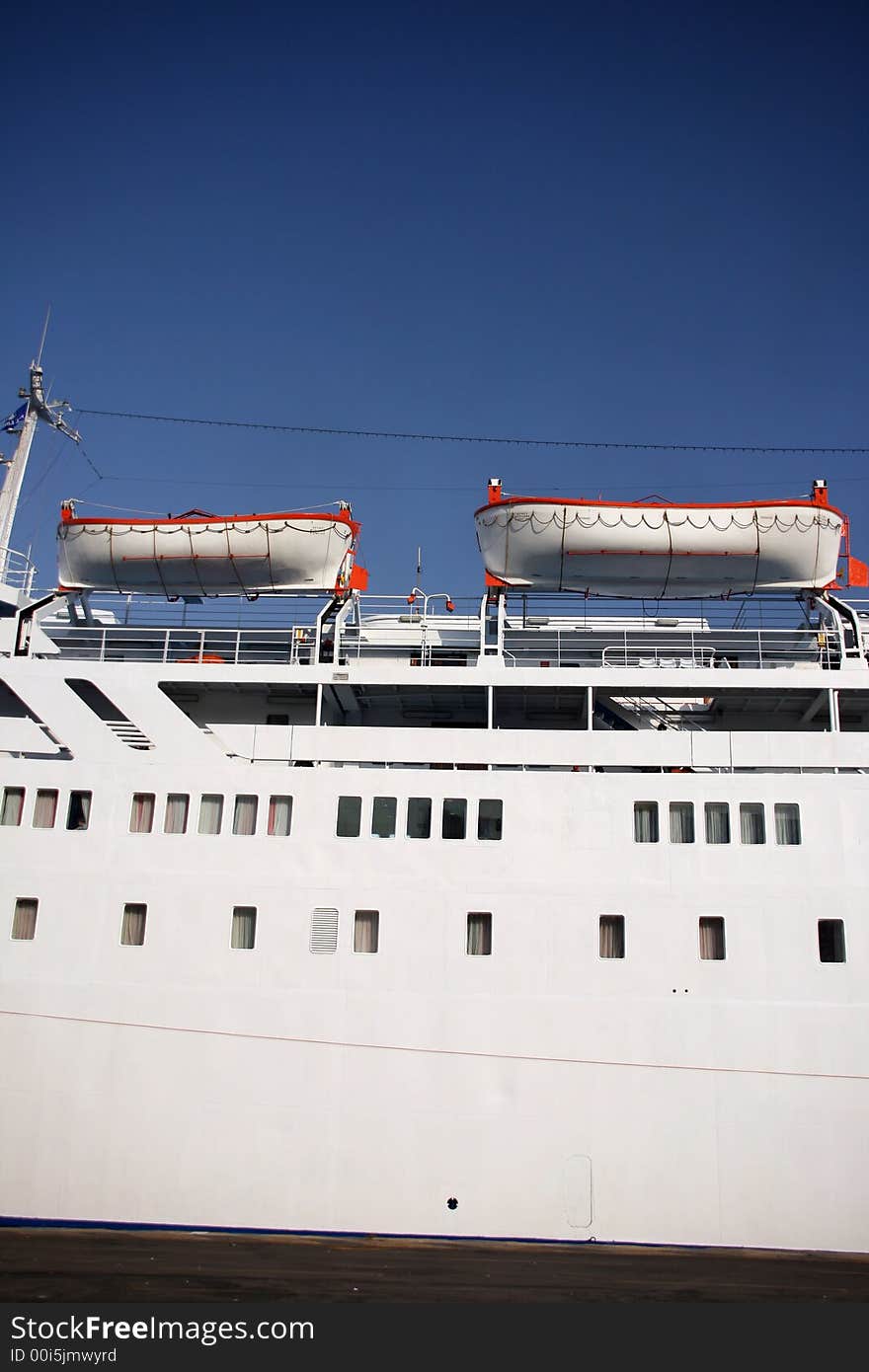 Passenger ship life boats  vertical