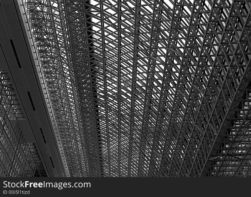 Internal ceiling of Building in Kyoto, Japan. Internal ceiling of Building in Kyoto, Japan