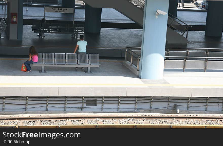 Waiting for the train to come