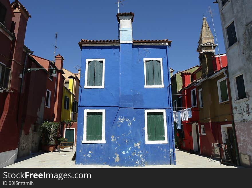 Colorfull houses on Burano island