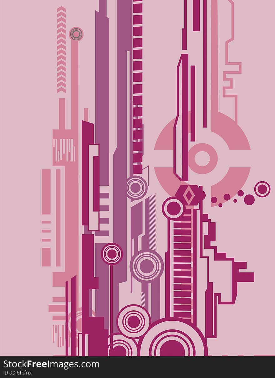 Abstract technical background in purple and rose colors. Abstract technical background in purple and rose colors.