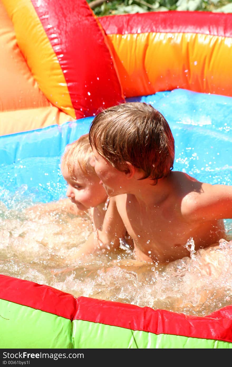 In the pool