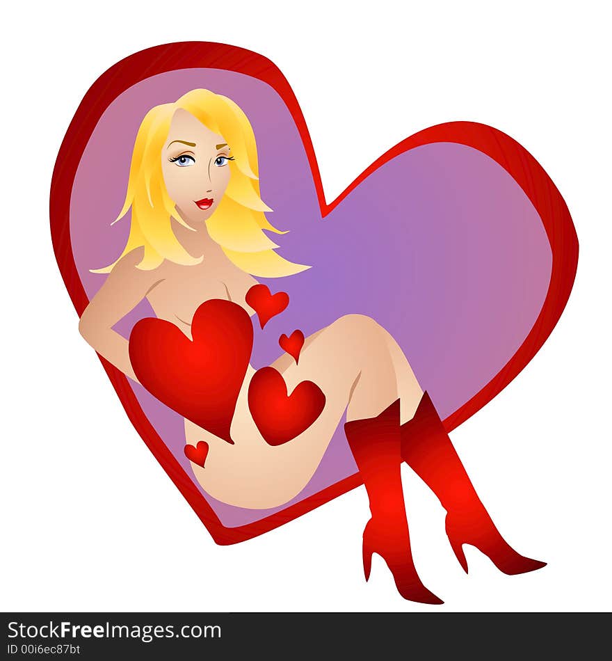 Sexy Nude Valentine Clip Art