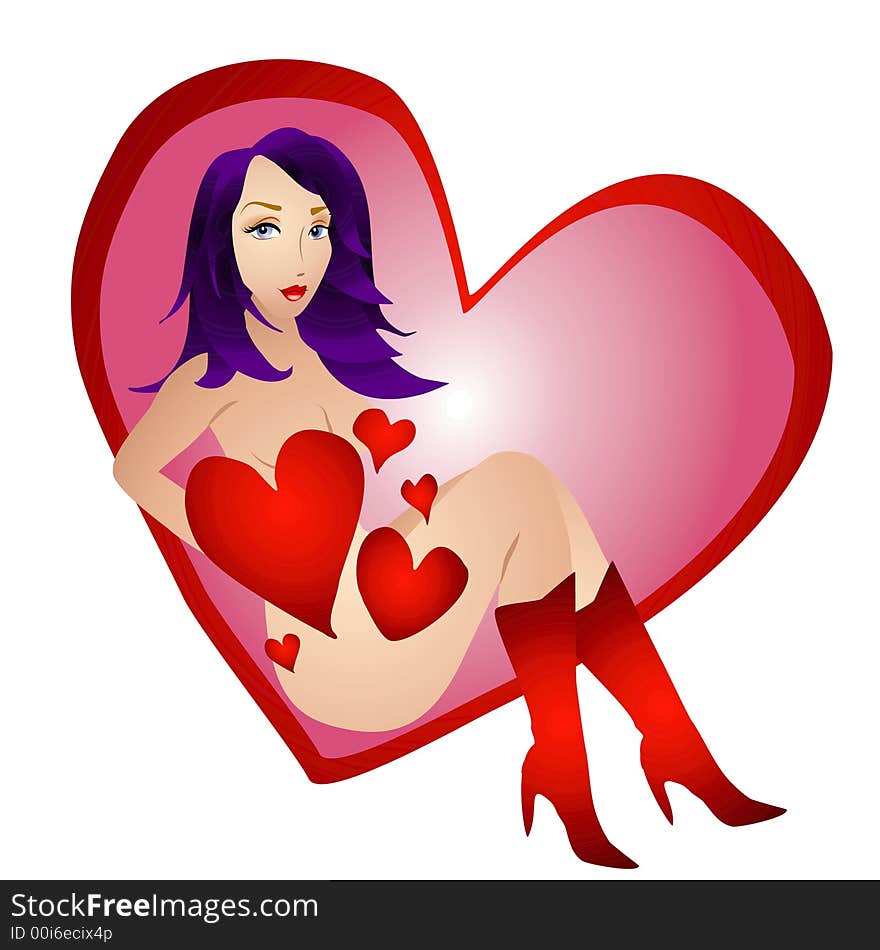 Sexy Nude Valentine Clip Art 2