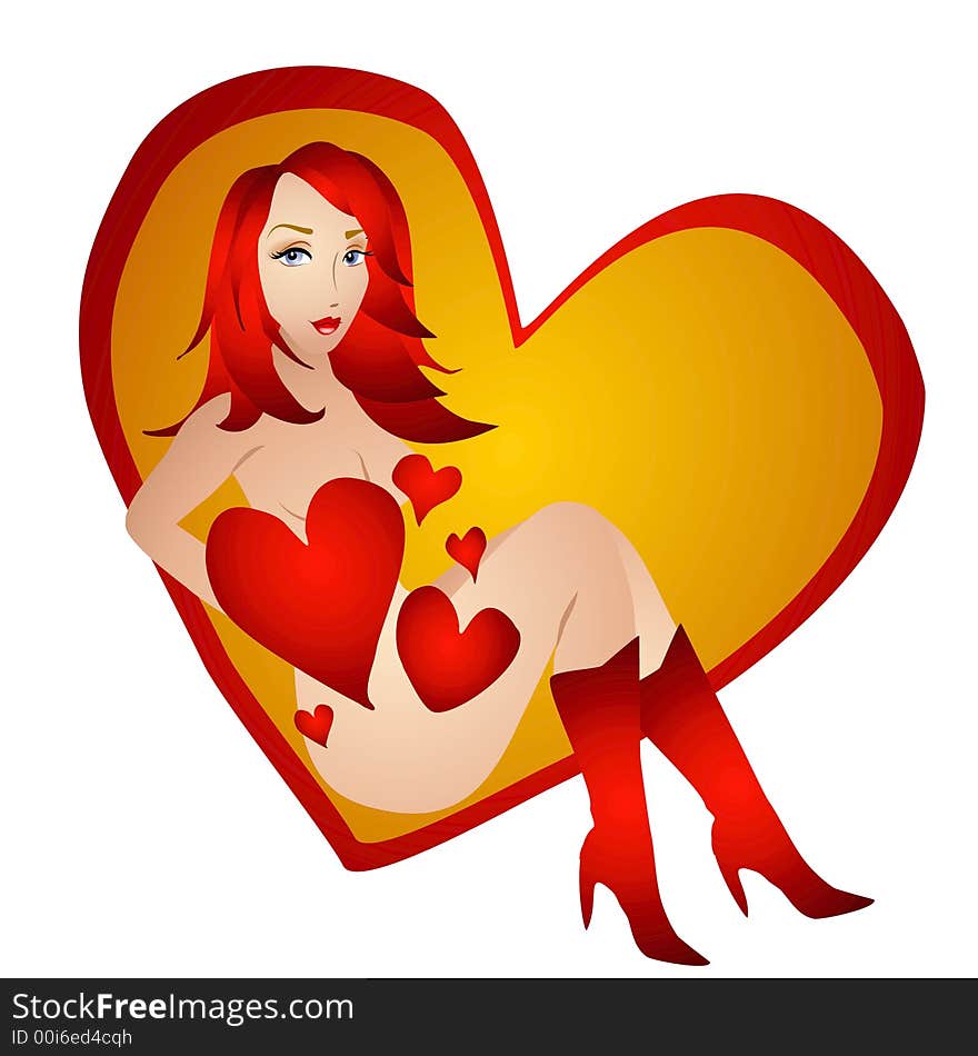 Sexy Nude Valentine Clip Art 3