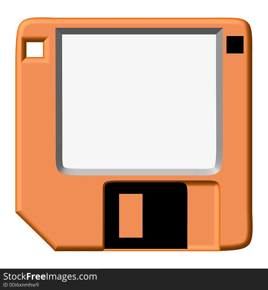 3 1/2 floppy diskette illustration