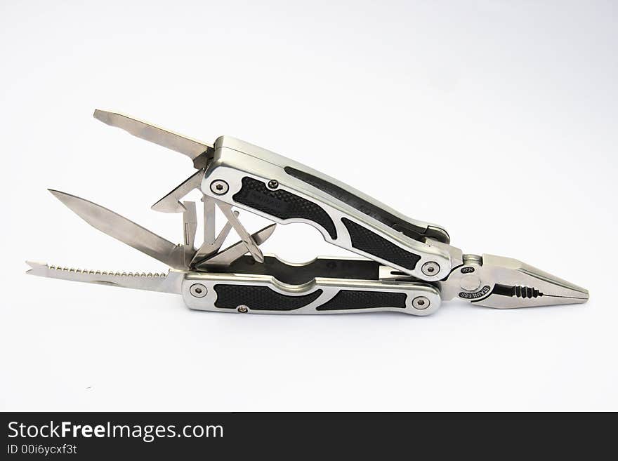 Flat-nose pliers on a white background