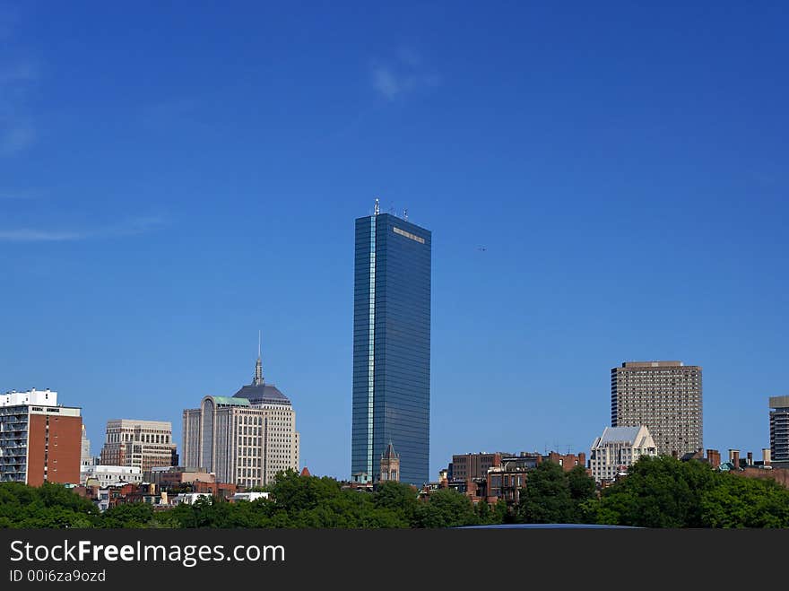 Classic boston skyline