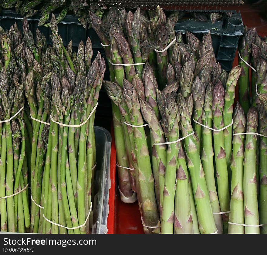 Stalks of asparagus