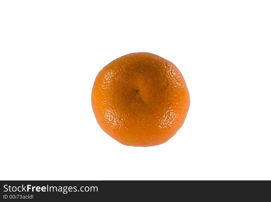 Orange mandarin on white background