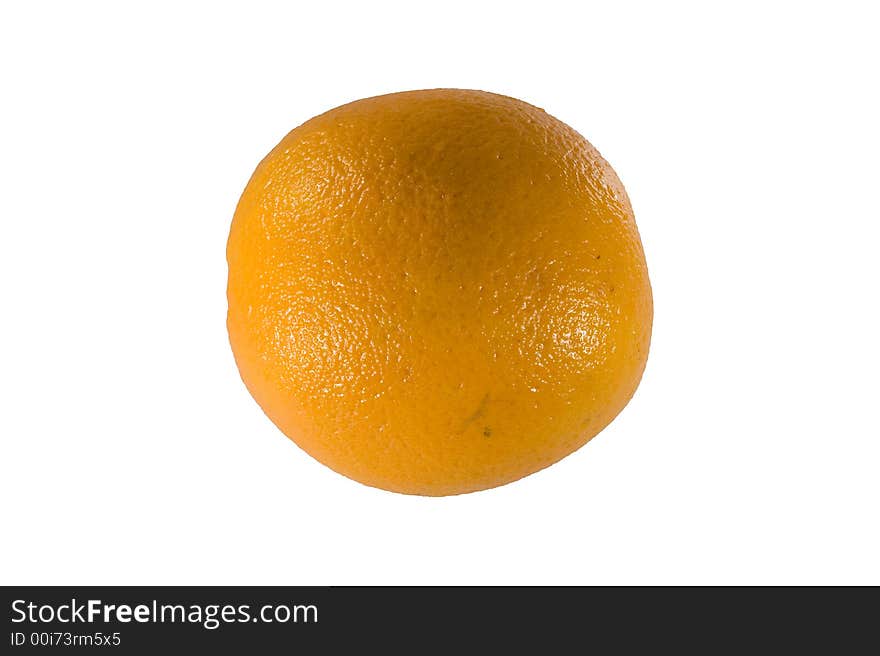 Orange on white isolated background