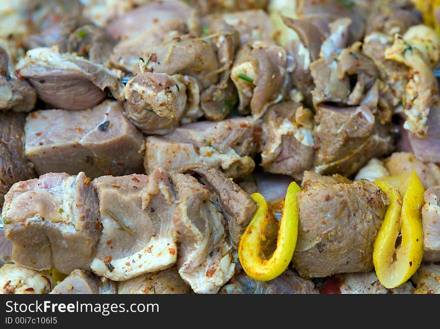 Meat for a shish kebab