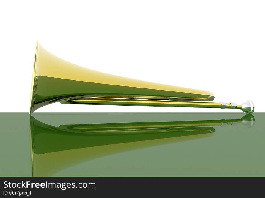 A 3 D render bugle