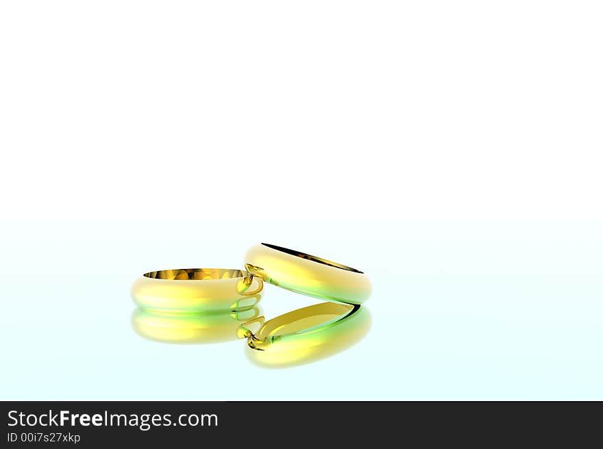 3D render of wedding rings