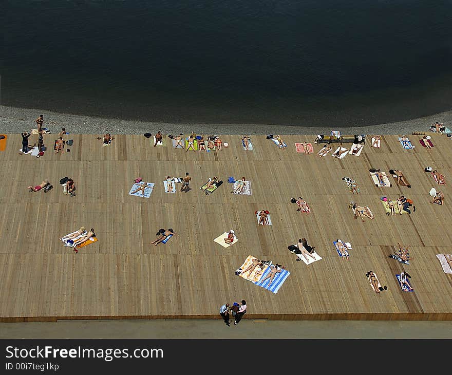 Wooden beach