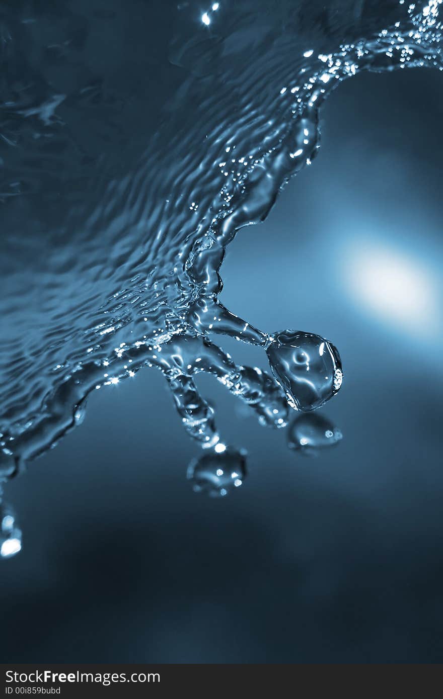 Close up shot of water splashing