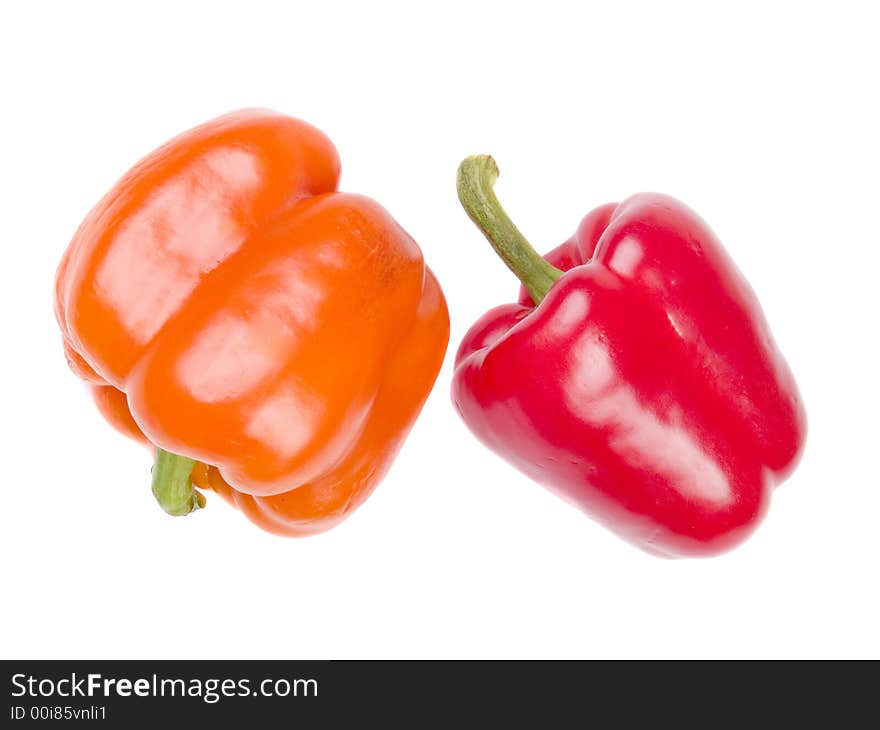 Sweet pepper isolated on white