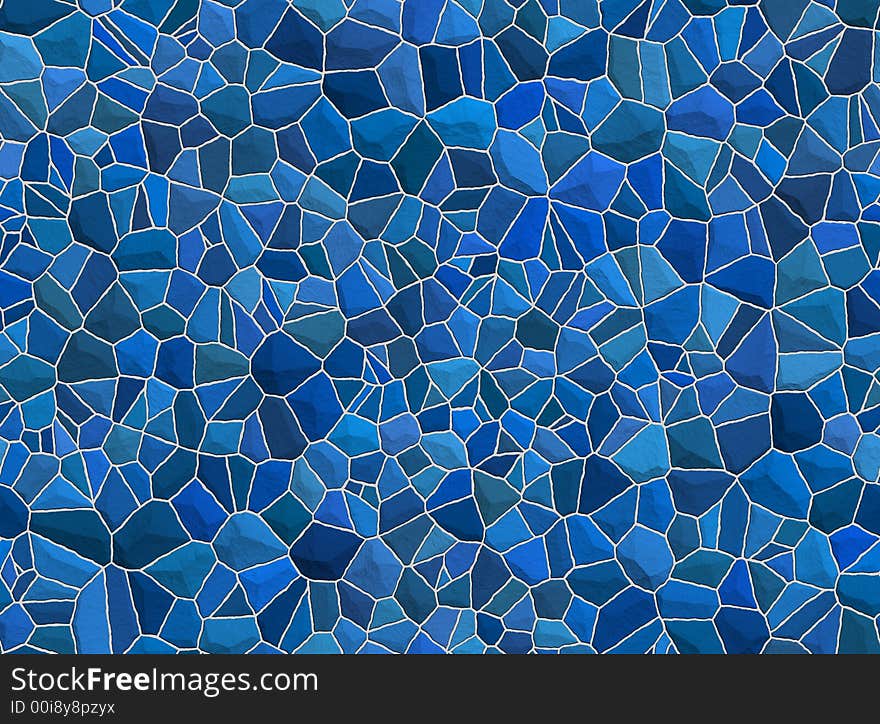 Blue stone wall