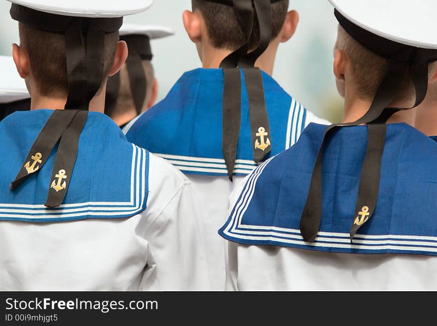 Fragment of a russian navy recruits alignment. Fragment of a russian navy recruits alignment