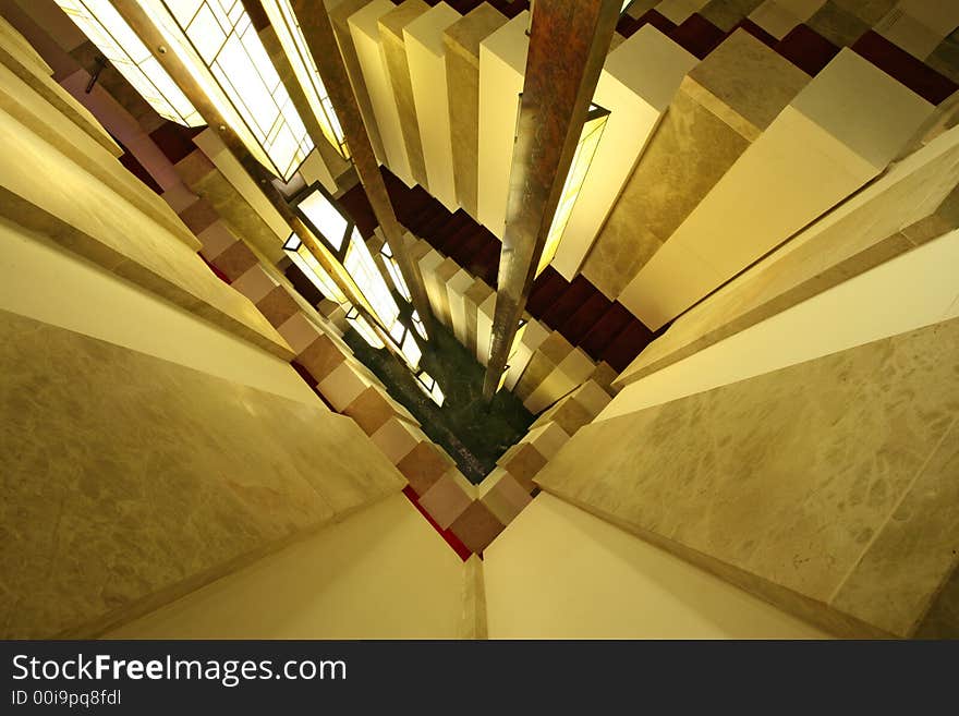 Marble stairway