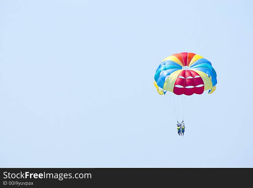 People parasailing