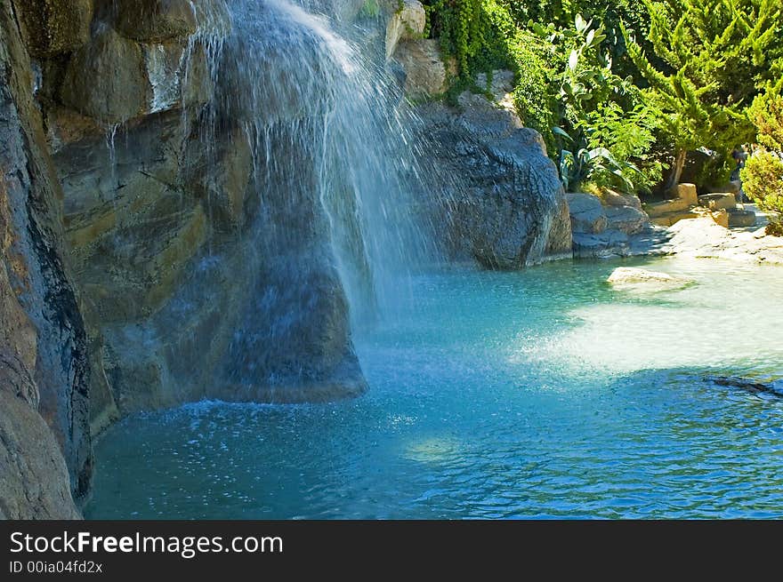 Splashing Waterfall