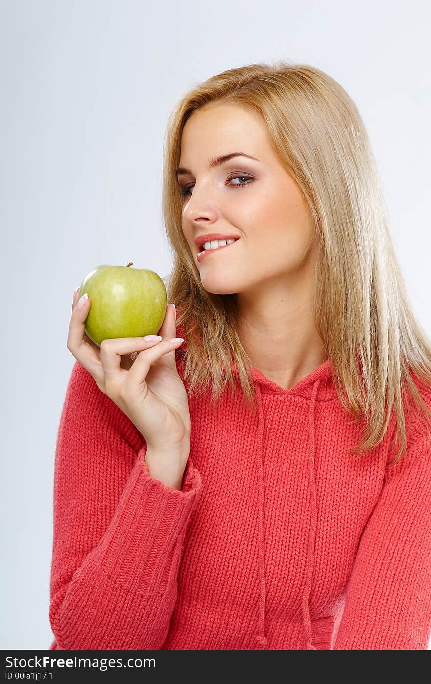 Woman With Green Apple