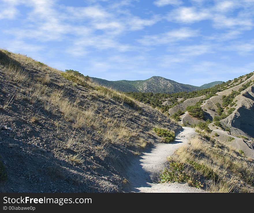 Track in mountains