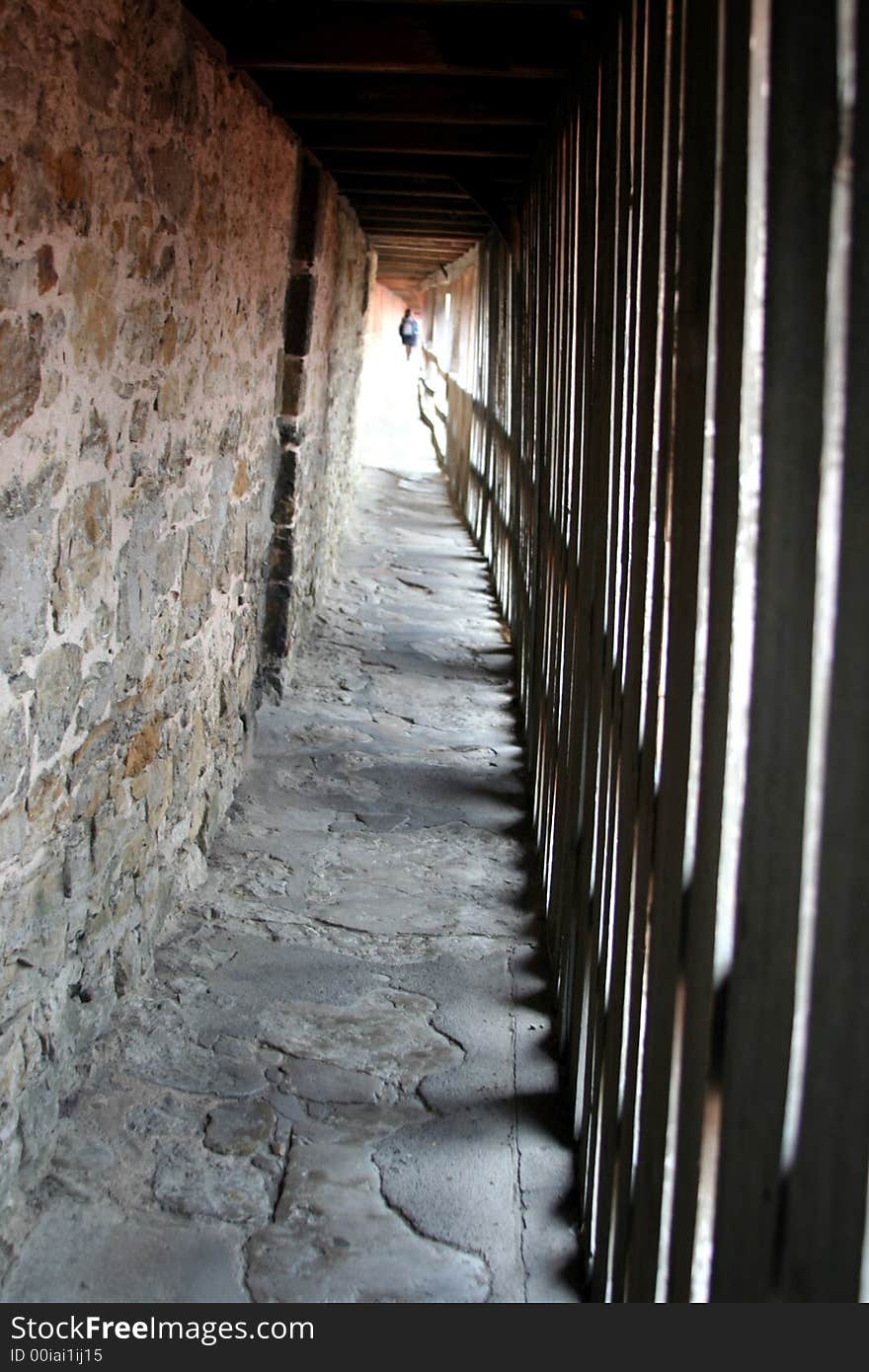 City wall of Rothenburg ob der Tauber, medieval old town in Germany