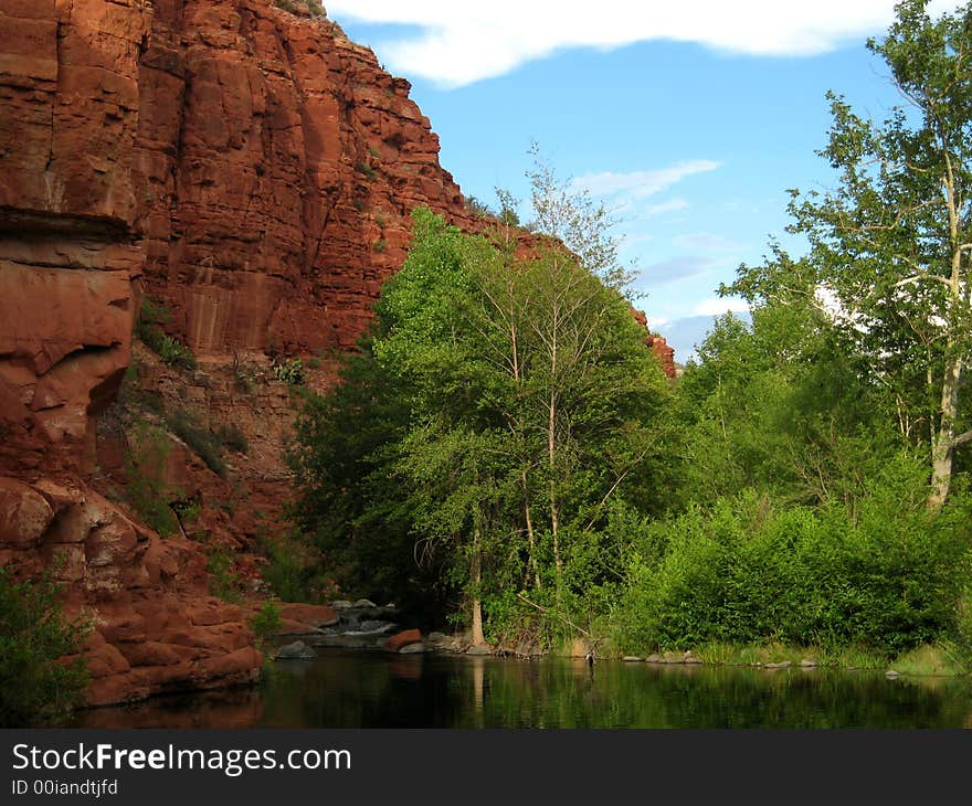 Pool in a canyon