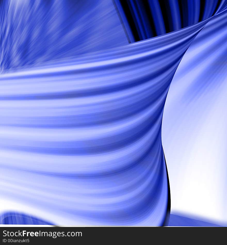 Blue abstract composition with waves and curves. Blue abstract composition with waves and curves