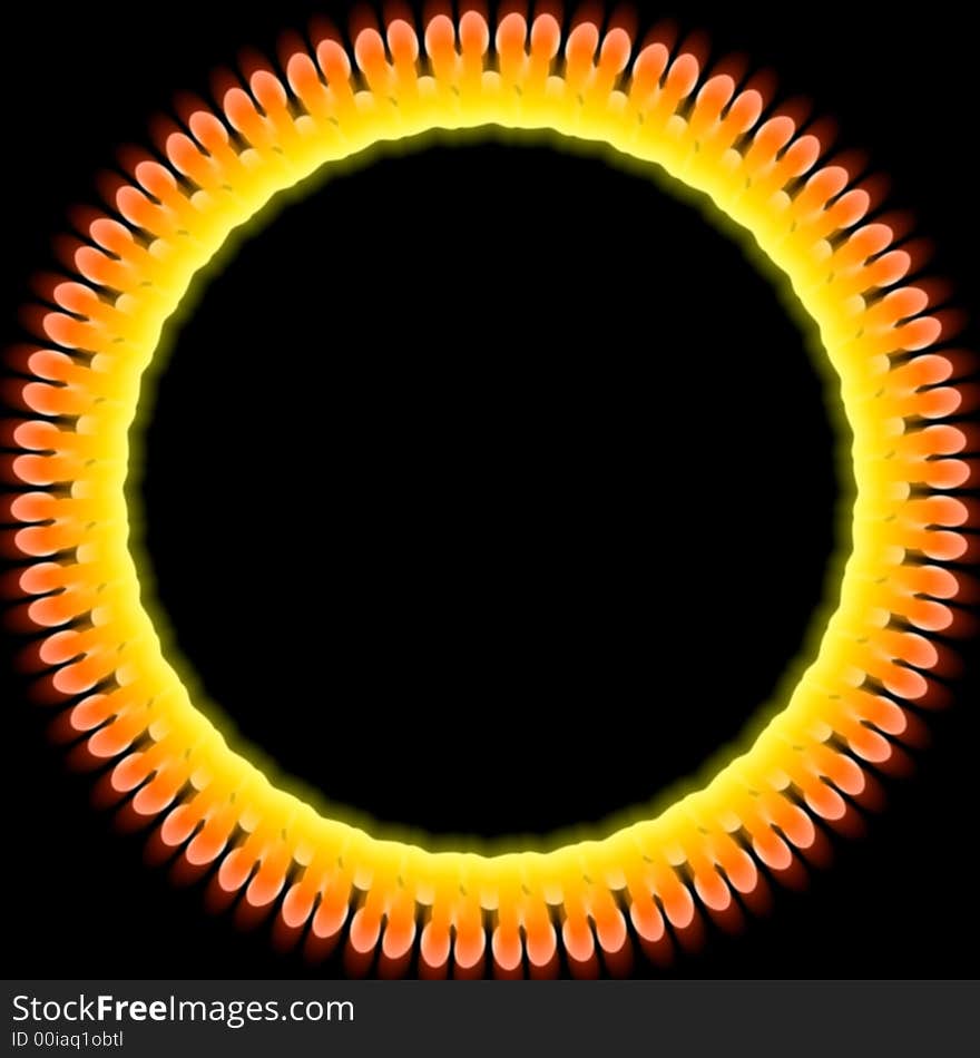 Abstract colored glowing ring illustration for a background