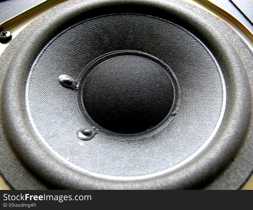 Close up of a powerful speaker