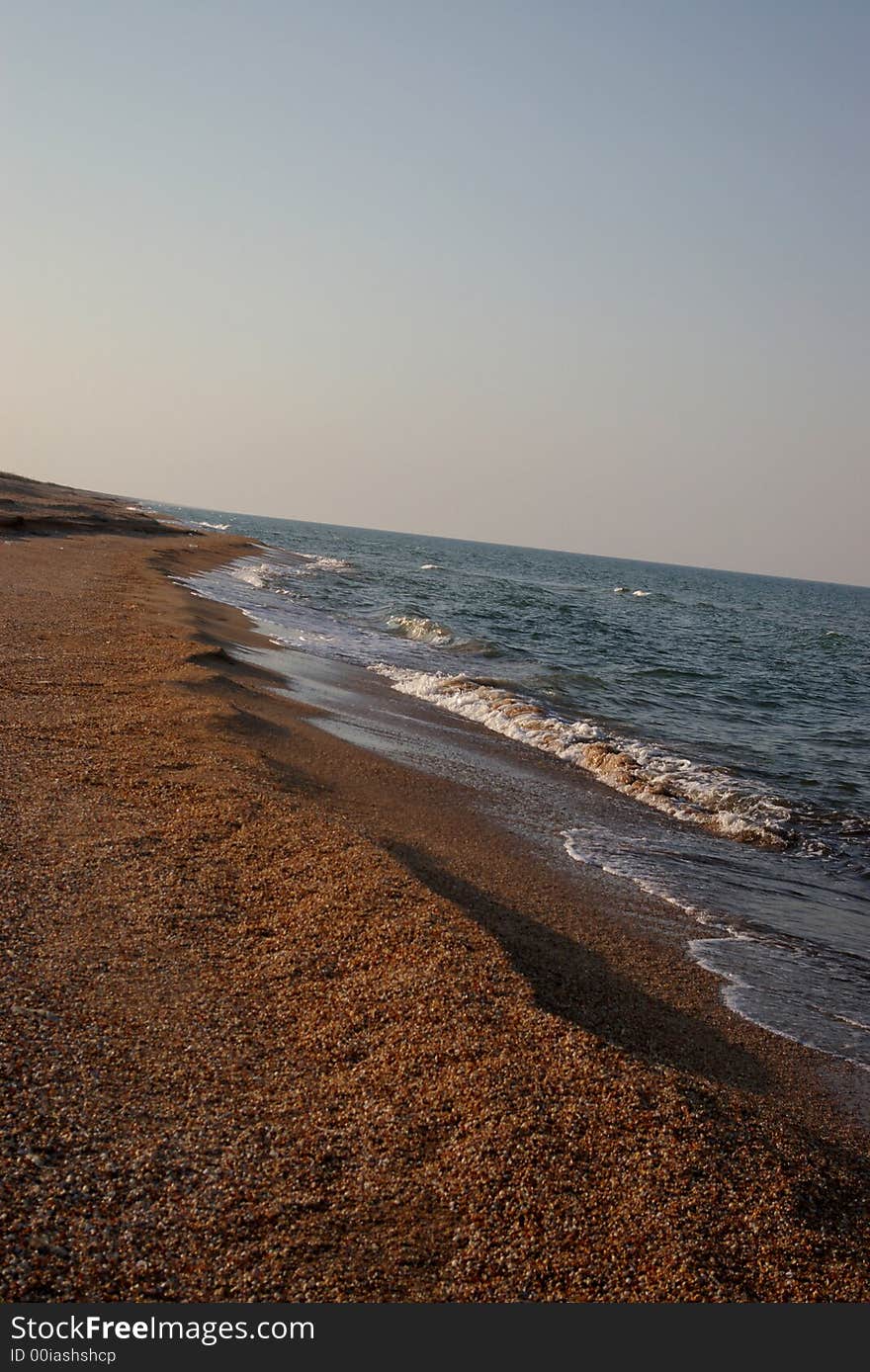 Sunset on the Azov sea