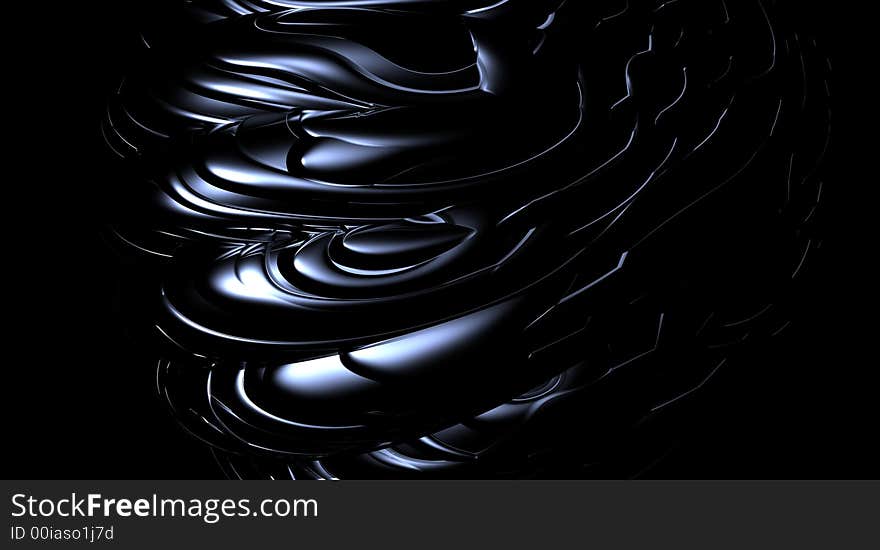 Abstract 3d image rendered on black background