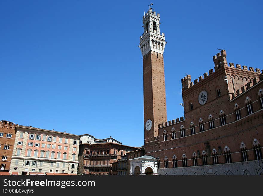 Torre del Mangia in Siena, Italy