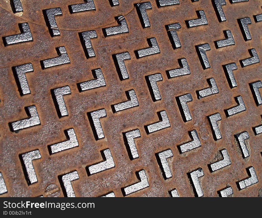 Detail of a metallic surface in the sun. Detail of a metallic surface in the sun