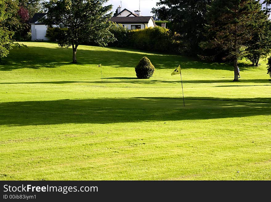 Gilf field with yellow flag. Gilf field with yellow flag.