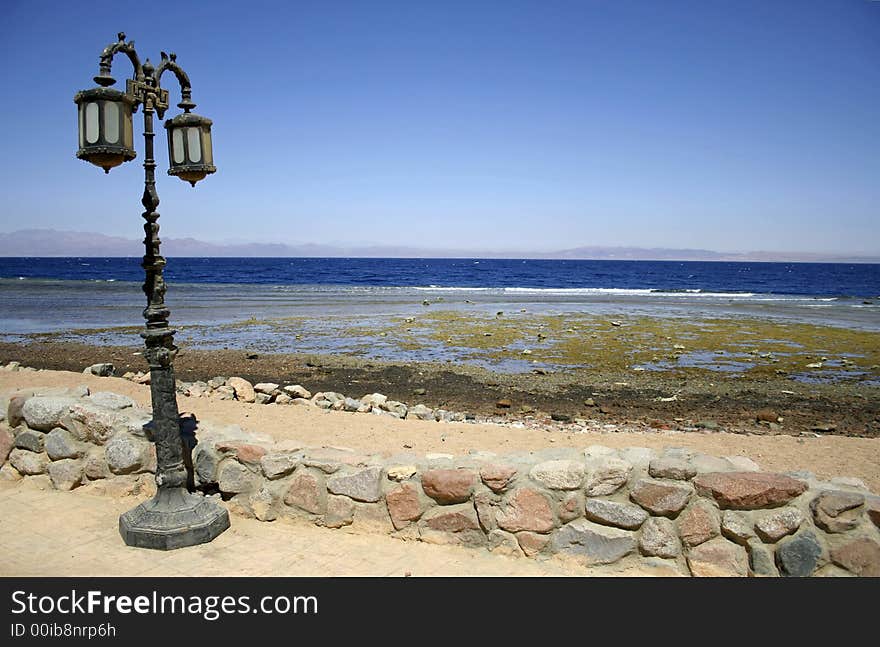 Street light red sea