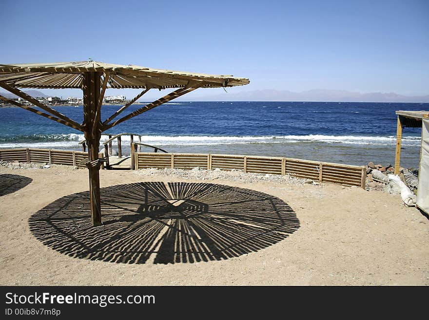 Parasol On Beach, Red Sea