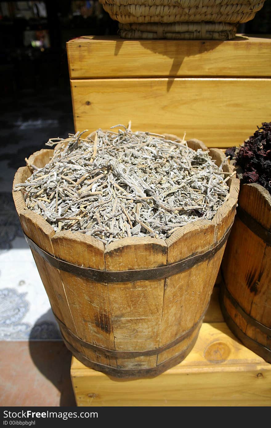 Dried sage at local market in dahab, red sea region, sinai, egypt