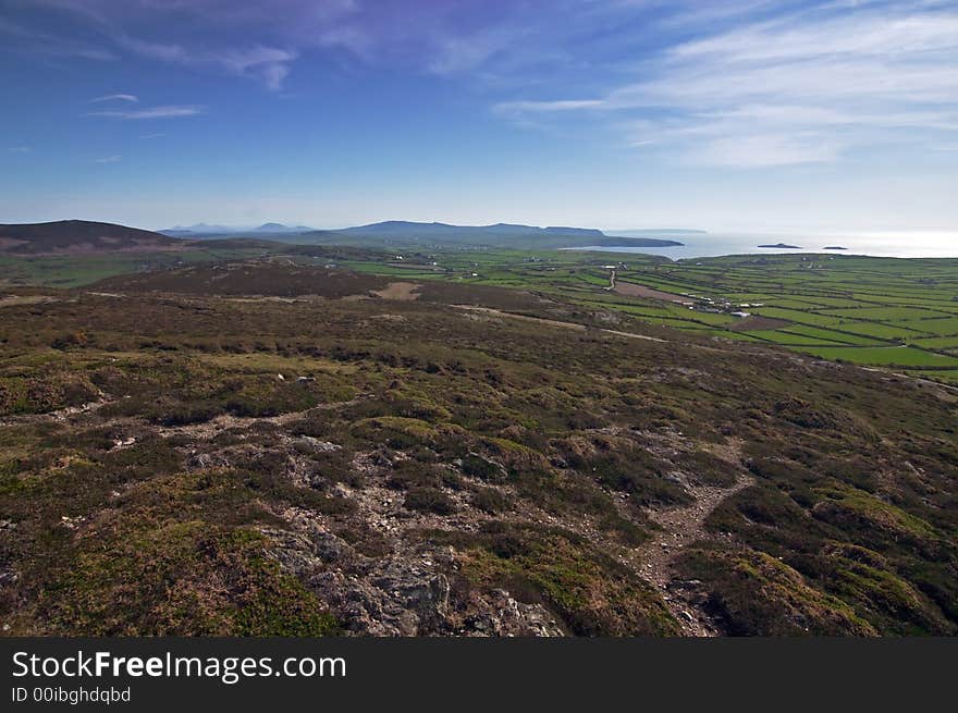 Mountains and pastures, welsh landscape