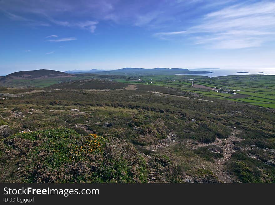 Mountains and pastures, welsh landscape