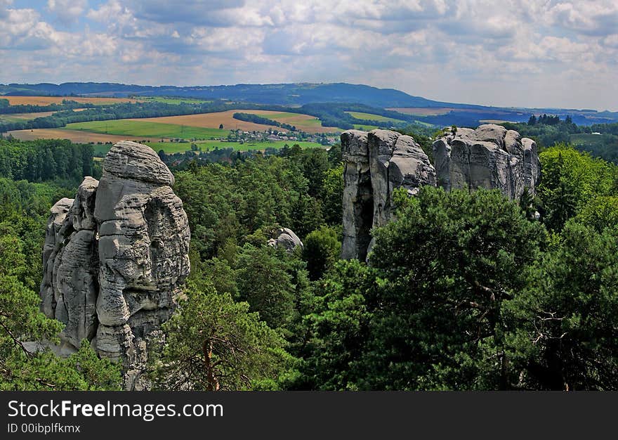 Rocks in geopark UNESCO Český ráj