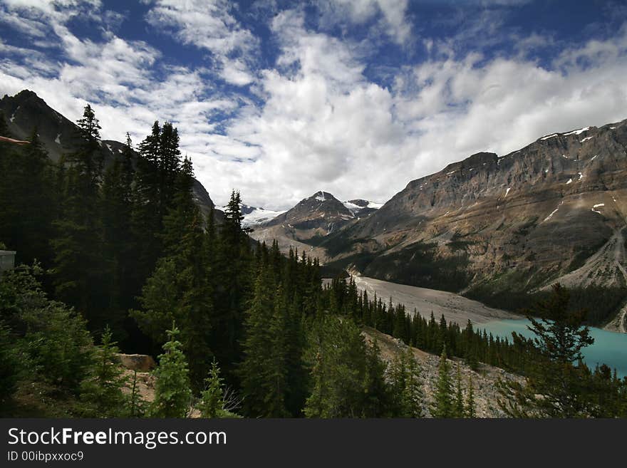 Bow Lake and Bow Mountain