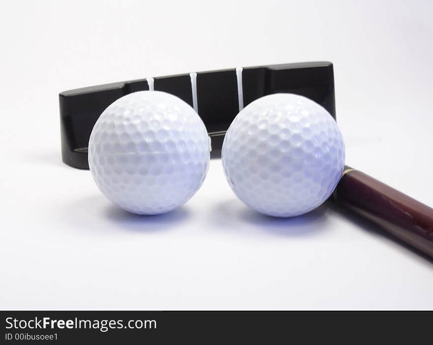 Stick And Ball For A Golf