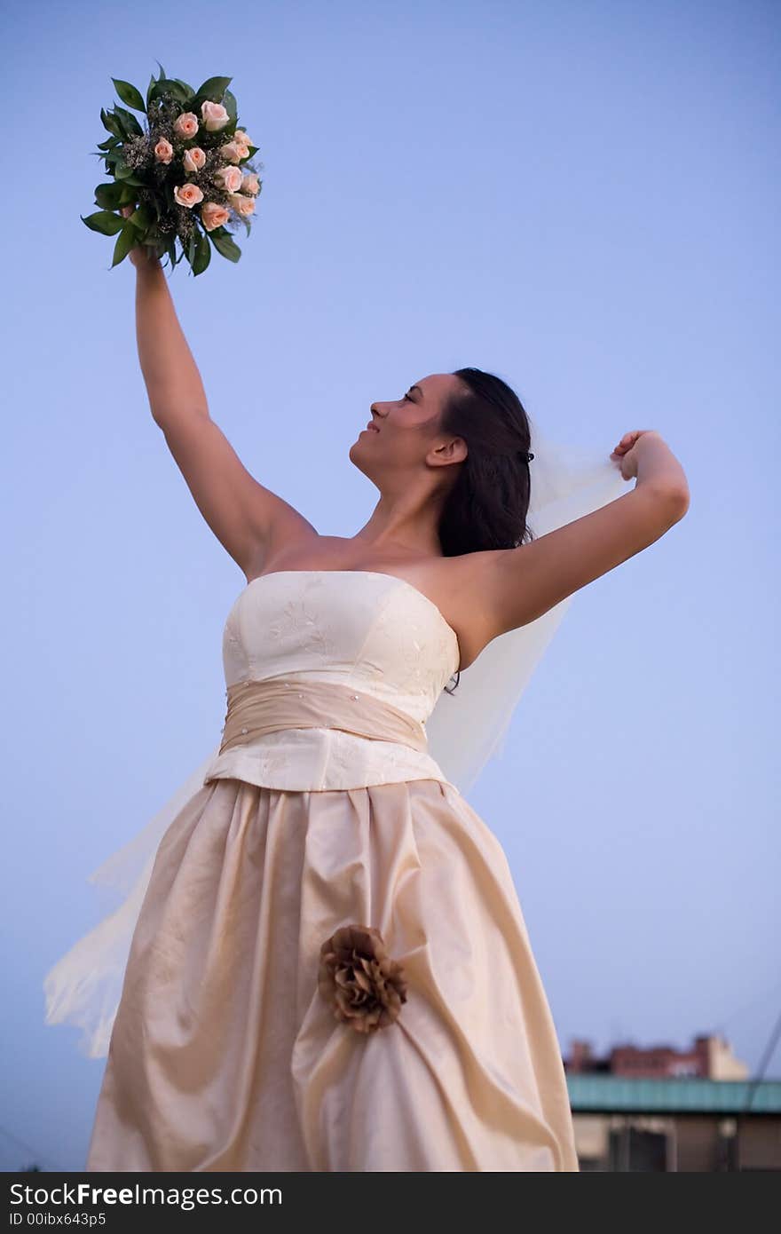 Bride and the sky