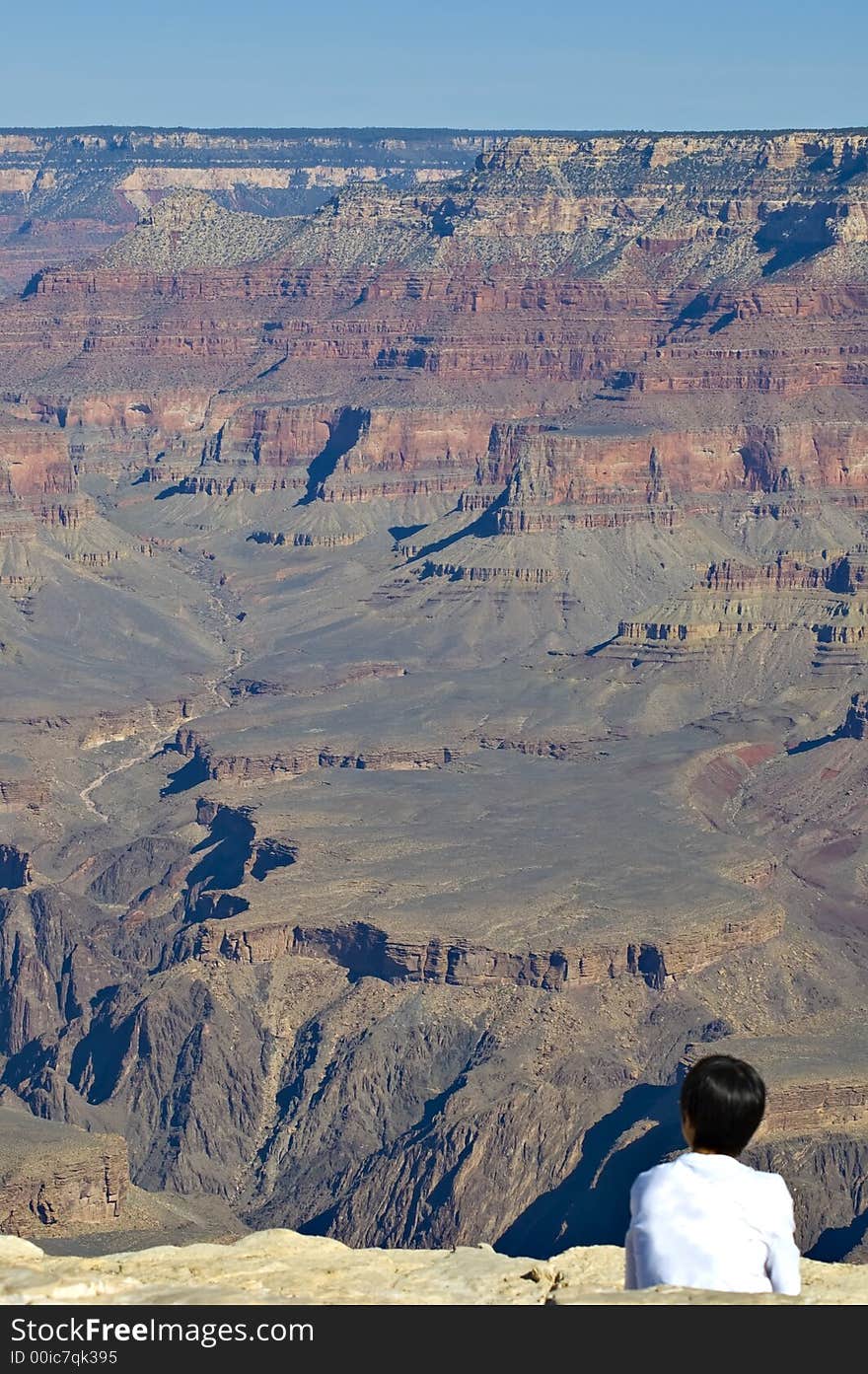 Boy at grand canyon