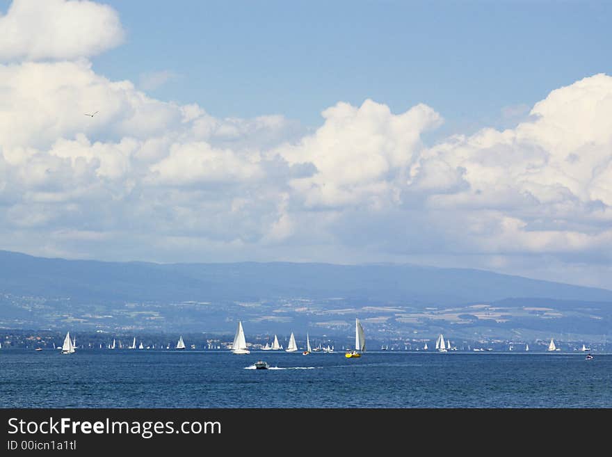 Yachting in Geneva lake